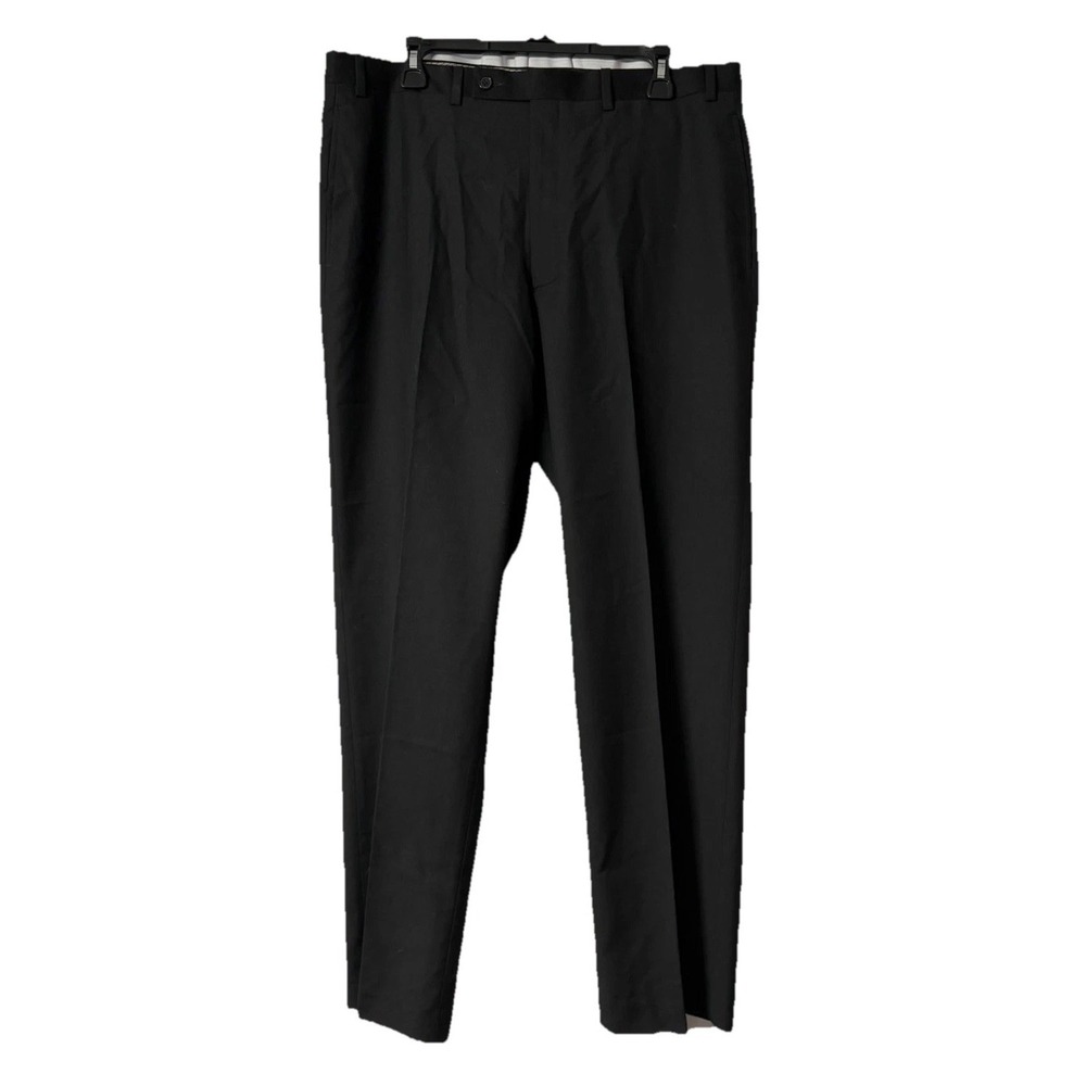 NWT Calvin Klein Mens Flat Front Black Dress Pants Slacks Trousers Size 36x32